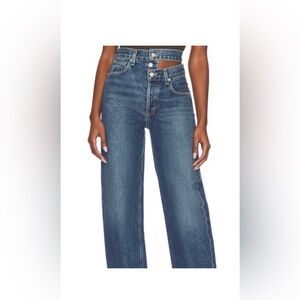 Agolde High-Rise Broken Waistband Jeans
